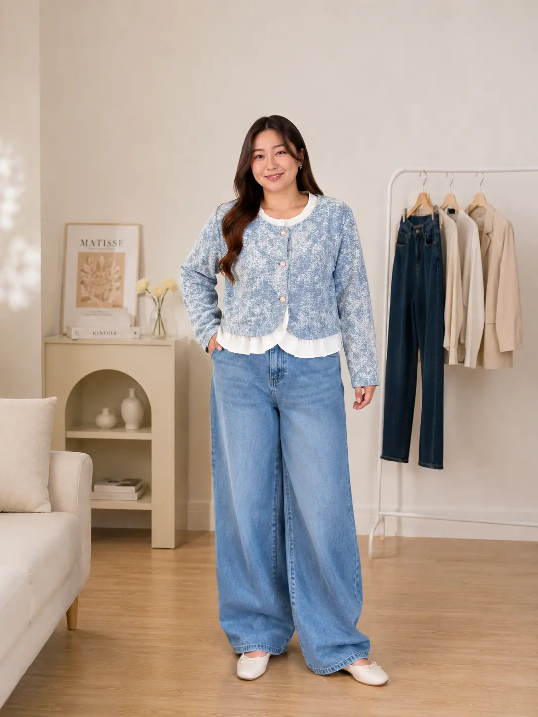JIRINA PRINT - BLOUSE KOREA JUMBO - BLOUSE KOREAN PLUS SIZE