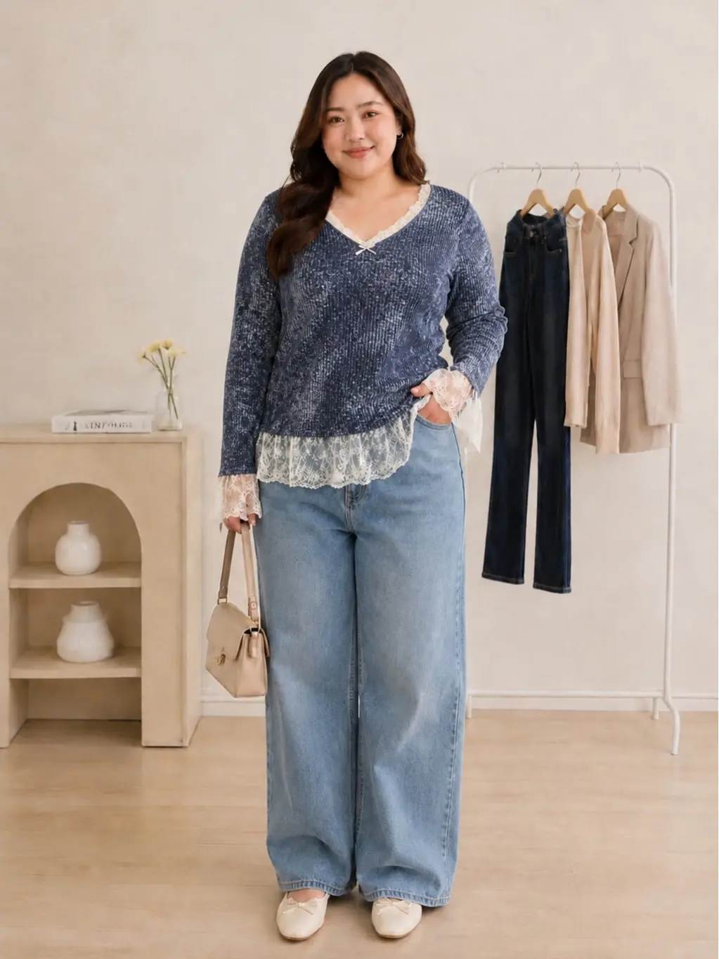 JULIANA PRINT - BLOUSE KOREAN JUMBO - BLOUSE PLUS SIZE